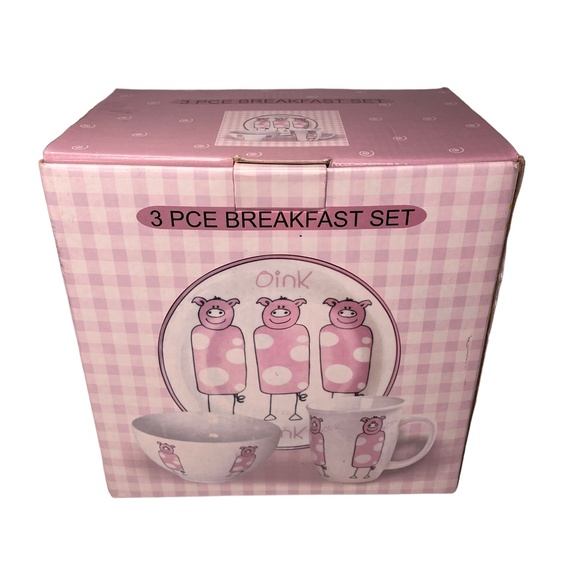 Piggy Breakfast Dish Set - Picture 1 of 5